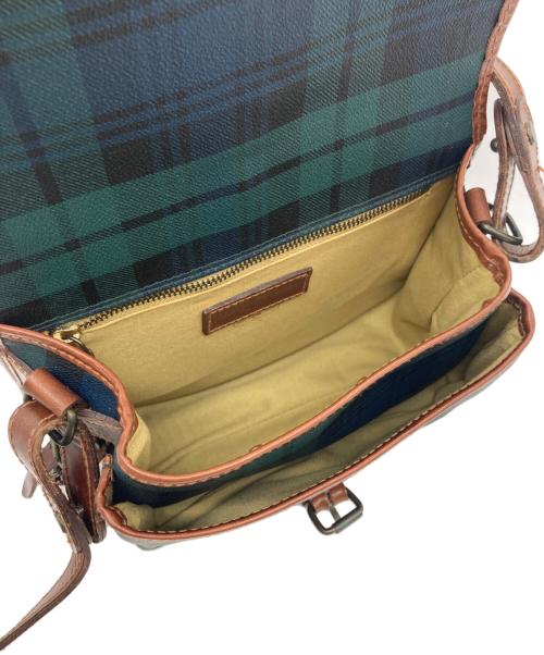 POLO RALPH LAUREN（ポロ・ラルフローレン）POLO RALPH LAUREN (ポロ・ラルフローレン) ブラックウォッチ ショルダーバッグ グリーン×ネイビーの古着・服飾アイテム