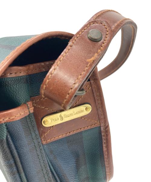 POLO RALPH LAUREN（ポロ・ラルフローレン）POLO RALPH LAUREN (ポロ・ラルフローレン) ブラックウォッチ ショルダーバッグ グリーン×ネイビーの古着・服飾アイテム