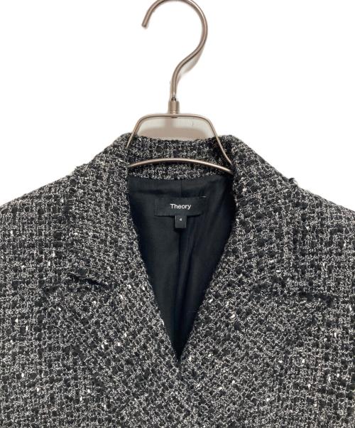 theory（セオリー）theory (セオリー) ツイードコート ブラック サイズ:4の古着・服飾アイテム
