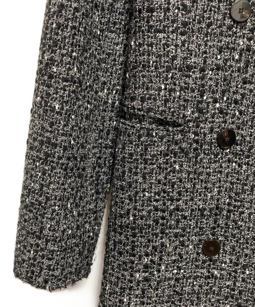 theory（セオリー）theory (セオリー) ツイードコート ブラック サイズ:4の古着・服飾アイテム