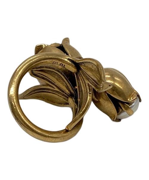 GUCCI（グッチ）GUCCI (グッチ) フラワーモチーフリング ゴールド サイズ:10号の古着・服飾アイテム