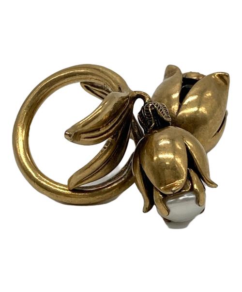 GUCCI（グッチ）GUCCI (グッチ) フラワーモチーフリング ゴールド サイズ:10号の古着・服飾アイテム