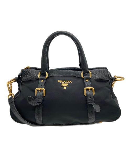 PRADA（プラダ）PRADA (プラダ) 2WAYショルダーバッグ ブラックの古着・服飾アイテム
