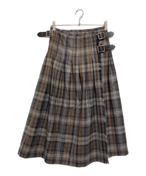 O'NEIL OF DUBLIN（オニールオブダブリン）O'NEIL OF DUBLIN (オニールオブダブリン) キルトスカート グレー サイズ:XSの古着・服飾アイテム