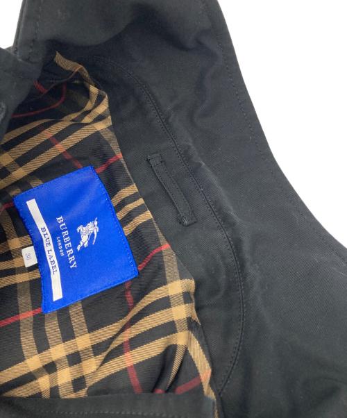 BURBERRY BLUE LABEL（バーバリーロンドンブルーレーベル）BURBERRY BLUE LABEL (バーバリーロンドンブルーレーベル) ステンカラーコート ブラック サイズ:38の古着・服飾アイテム