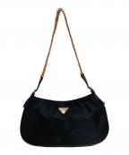 PRADAプラダ）の古着「チェーンワンショルダーバッグ」｜ブラック