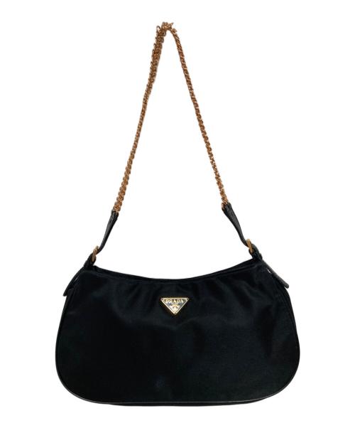 PRADA（プラダ）PRADA (プラダ) チェーンワンショルダーバッグ ブラックの古着・服飾アイテム