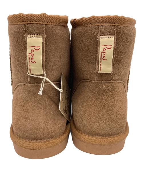 PAPAS（パパス）PAPAS (パパス) ムートンブーツ ブラウン サイズ:42の古着・服飾アイテム