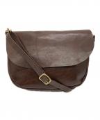 organオルガン）の古着「レザーショルダーバッグ」｜ブラウン