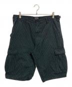 stussyステューシー）の古着「ハーフカーゴパンツ」｜ブラック