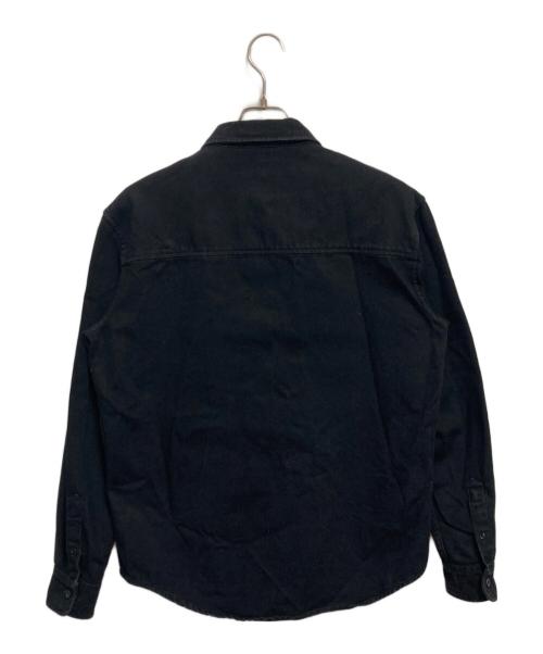 ami（アミ）ami (アミ) ロゴ刺繍デニムシャツ ブラック サイズ:38の古着・服飾アイテム