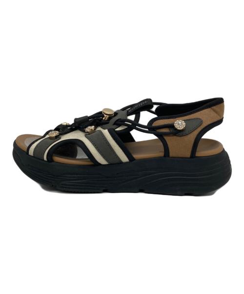 +daiana（プラスダイアナ）+daiana (プラスダイアナ) スポーツサンダル アイボリー サイズ:23.5cmの古着・服飾アイテム