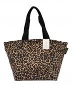 Herve Chapelierエルベシャプリエ）の古着「ヒョウ柄ナイロン舟形トート」｜ブラウン
