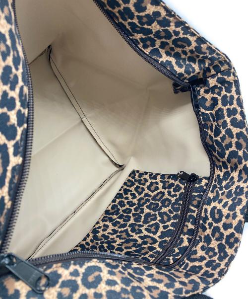 Herve Chapelier（エルベシャプリエ）Herve Chapelier (エルベシャプリエ) ヒョウ柄ナイロン舟形トート ブラウンの古着・服飾アイテム