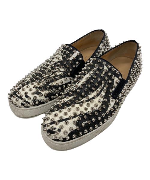 Christian Louboutin（クリスチャン・ルブタン）Christian Louboutin (クリスチャン・ルブタン) スタッズスリッポン ブラック サイズ:SIZE 42の古着・服飾アイテム