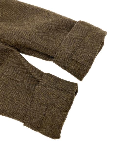 45R（フォーティファイブ・アール）45R (フォーティファイブ・アール) ジャージフラノの四角ジャケット ブラウン サイズ:なしの古着・服飾アイテム