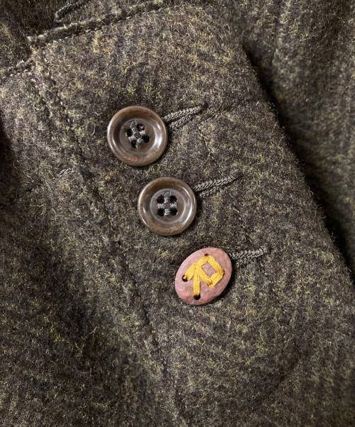 45R（フォーティファイブ・アール）45R (フォーティファイブ・アール) ジャージフラノの四角ジャケット ブラウン サイズ:なしの古着・服飾アイテム