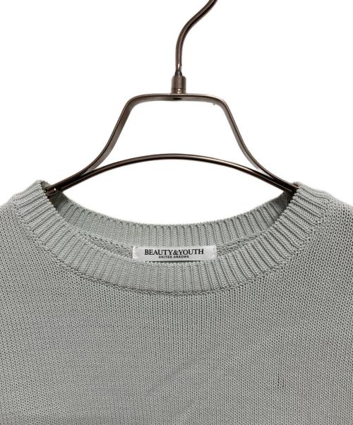 BEAUTY&YOUTH（ビューティーアンドユース）BEAUTY&YOUTH (ビューティーアンドユース) コイルニット ショートスリーブ プルオーバー ウォッシャブル グリーン サイズ:-の古着・服飾アイテム