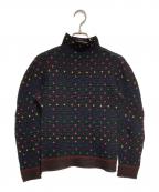 me ISSEY MIYAKEミーイッセイ ミヤケ）の古着「ハイネックプリーツブラウス」｜ブラック