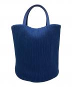 PLEATS PLEASEプリーツプリーズ）の古着「バケツ型ハンドバッグ」｜ブルー