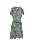 Aloha Blossomアロハブロッサム）の古着「RYUKYU SOUVENIR DRESS」｜ブルー