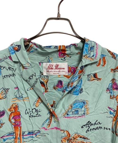 Aloha Blossom（アロハブロッサム）Aloha Blossom (アロハブロッサム) RYUKYU SOUVENIR DRESS ブルー サイズ:3の古着・服飾アイテム