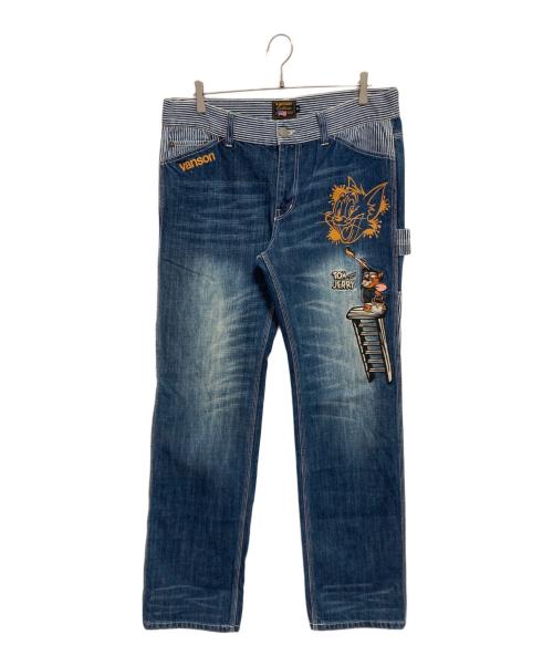 VANSON（バンソン）VANSON (バンソン) トムとジェリー (トムトジェリー) デニムペインターパンツ インディゴ サイズ:SIZE W34の古着・服飾アイテム