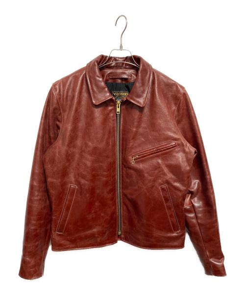 VANSON（バンソン）VANSON (バンソン) エンフィールド レザージャケット ブラウン サイズ:40の古着・服飾アイテム