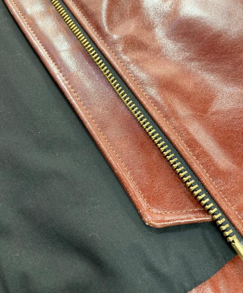 VANSON（バンソン）VANSON (バンソン) エンフィールド レザージャケット ブラウン サイズ:40の古着・服飾アイテム