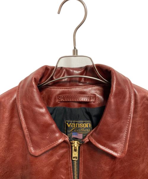 VANSON（バンソン）VANSON (バンソン) エンフィールド レザージャケット ブラウン サイズ:40の古着・服飾アイテム