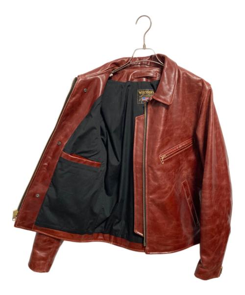 VANSON（バンソン）VANSON (バンソン) エンフィールド レザージャケット ブラウン サイズ:40の古着・服飾アイテム