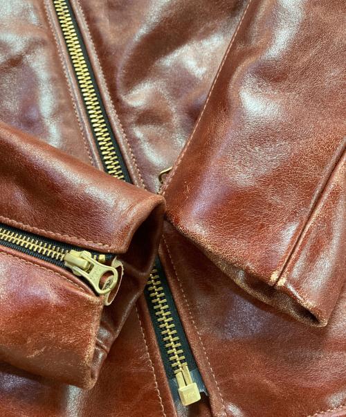VANSON（バンソン）VANSON (バンソン) エンフィールド レザージャケット ブラウン サイズ:40の古着・服飾アイテム