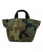 Herve Chapelierエルベシャプリエ）の古着「ナイロン舟型トートL 迷彩」｜オリーブ
