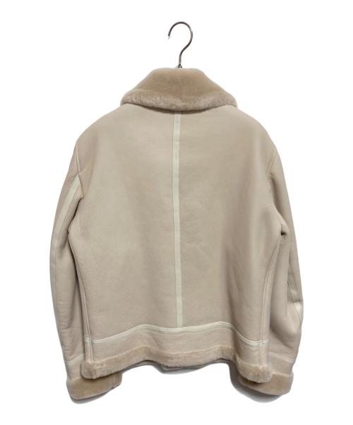 EMMETI（エンメティ）EMMETI (エンメティ) SOVEREIGN (ソブリン) ORWELL UA ムートンジャケット アイボリー サイズ:50の古着・服飾アイテム