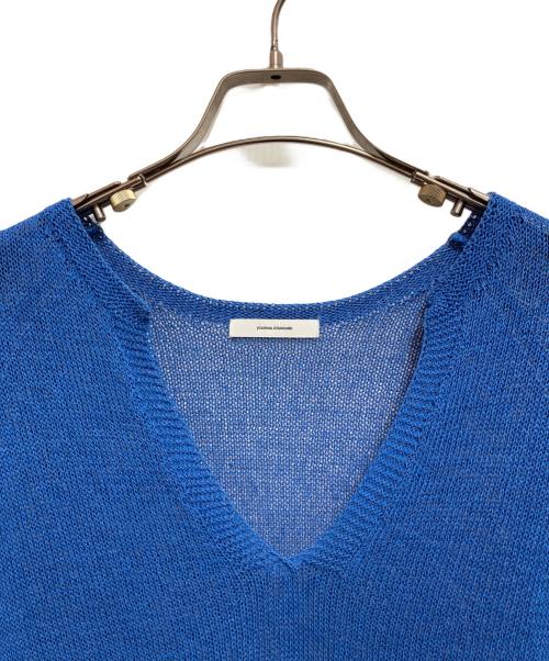 JOURNAL STANDARD（ジャーナルスタンダード）JOURNAL STANDARD (ジャーナルスタンダード) ペーパーヤーンキーネックプルオーバー ブルー サイズ:-の古着・服飾アイテム