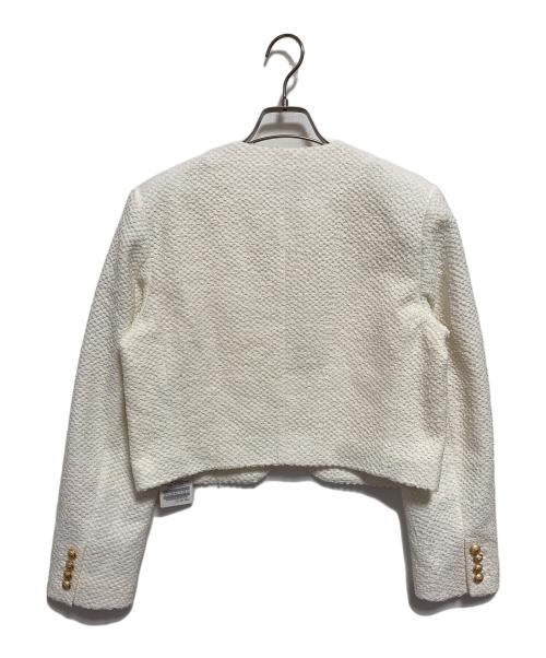 Spick and Span（スピックアンドスパン）Spick and Span (スピックアンドスパン) ループヤーンツイードジャケット ホワイト サイズ:SIZE 38の古着・服飾アイテム