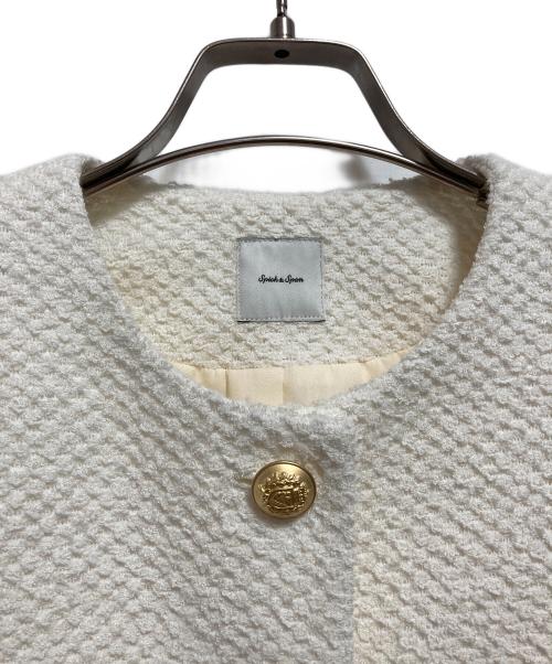 Spick and Span（スピックアンドスパン）Spick and Span (スピックアンドスパン) ループヤーンツイードジャケット ホワイト サイズ:SIZE 38の古着・服飾アイテム