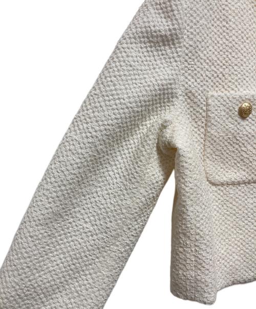 Spick and Span（スピックアンドスパン）Spick and Span (スピックアンドスパン) ループヤーンツイードジャケット ホワイト サイズ:SIZE 38の古着・服飾アイテム