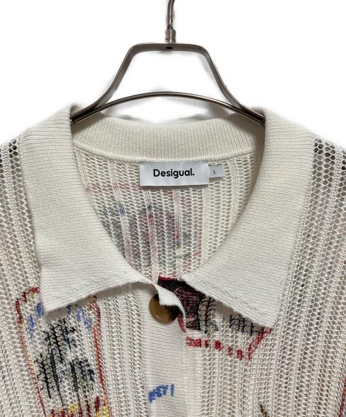 Desigual（デシグアル）Desigual (デシグアル) カーディガンスタンプ ホワイト サイズ:Lの古着・服飾アイテム