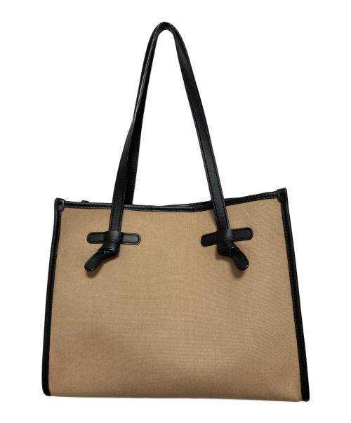 GIANNI CHIARINI（ジャンニ キアリーニ）GIANNI CHIARINI (ジャンニ キアリーニ) キャンバストートバッグ ベージュの古着・服飾アイテム