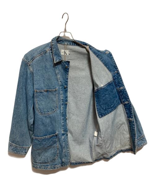 ck Calvin Klein（シーケーカルバンクライン）ck Calvin Klein (シーケーカルバンクライン) 90’Sデニムカバーオール インディゴ サイズ:Mの古着・服飾アイテム