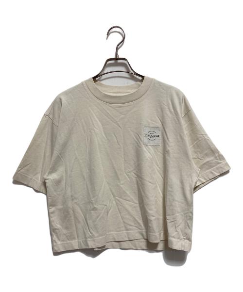 COACH（コーチ）COACH (コーチ) ガーメントダイ クロップドTシャツ ベージュ サイズ:XSの古着・服飾アイテム