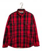 POLO RALPH LAURENポロ・ラルフローレン）の古着「バッファローチェック裏ボアシャツジャケット」｜レッド