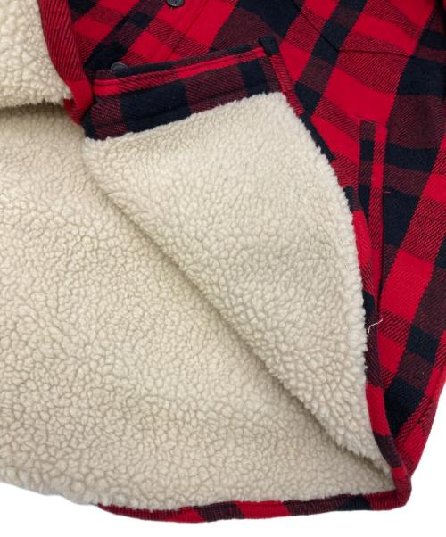 POLO RALPH LAUREN（ポロ・ラルフローレン）POLO RALPH LAUREN (ポロ・ラルフローレン) バッファローチェック裏ボアシャツジャケット レッド サイズ:Lの古着・服飾アイテム