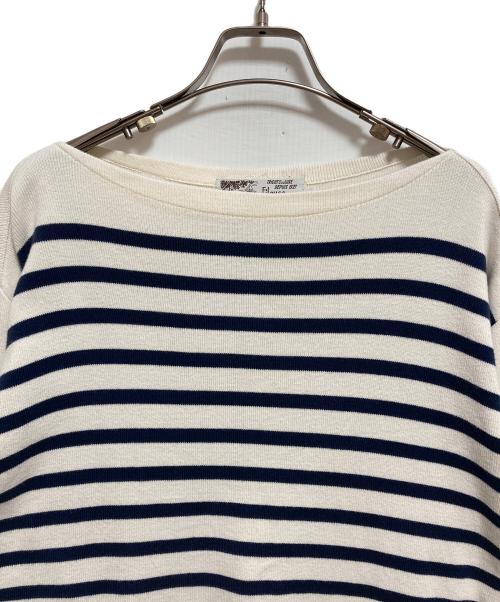 Fileuse d'Arvor（フィルーズダルボー）Fileuse d'Arvor (フィルーズダルボー) ボーダーニット アイボリー×ネイビー サイズ:Mの古着・服飾アイテム
