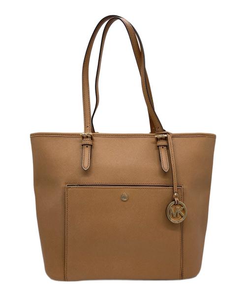 MICHAEL KORS（マイケル・コース）MICHAEL KORS (マイケル・コース) JET SET ITEM ラージトップジップトート ベージュの古着・服飾アイテム