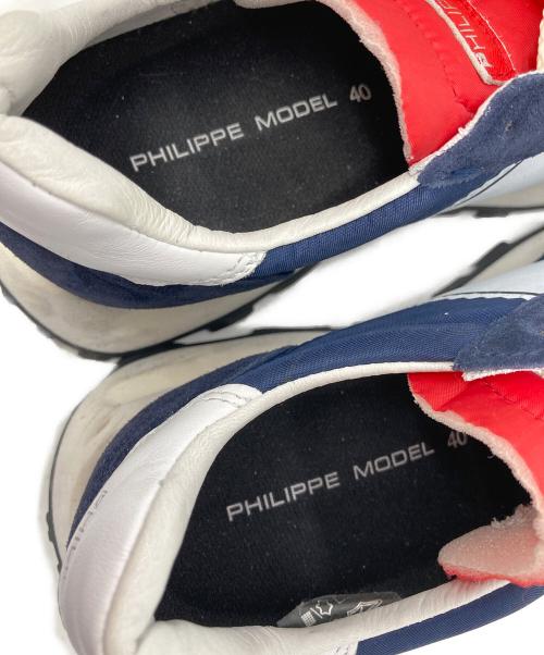 PHILIPPE MODEL（フィリップ モデル）PHILIPPE MODEL (フィリップ モデル) ローカットスニーカー ネイビー サイズ:40の古着・服飾アイテム