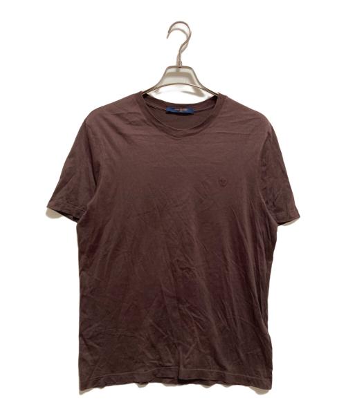 LOUIS VUITTON（ルイ ヴィトン）LOUIS VUITTON (ルイ ヴィトン) ロゴ刺繍Tシャツ ブラウン サイズ:Lの古着・服飾アイテム