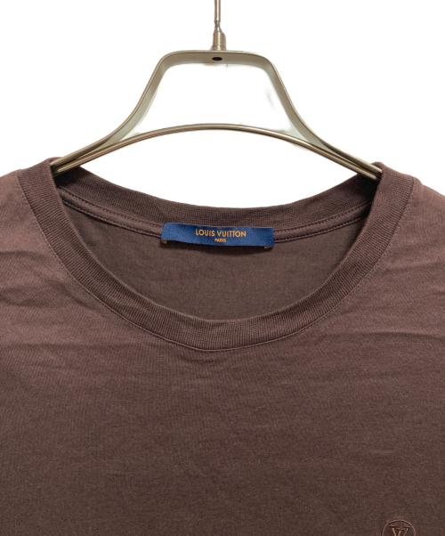 LOUIS VUITTON（ルイ ヴィトン）LOUIS VUITTON (ルイ ヴィトン) ロゴ刺繍Tシャツ ブラウン サイズ:Lの古着・服飾アイテム