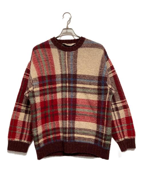 WOOLRICH（ウールリッチ）WOOLRICH (ウールリッチ) 90’S総柄ニット レッド サイズ:Mの古着・服飾アイテム